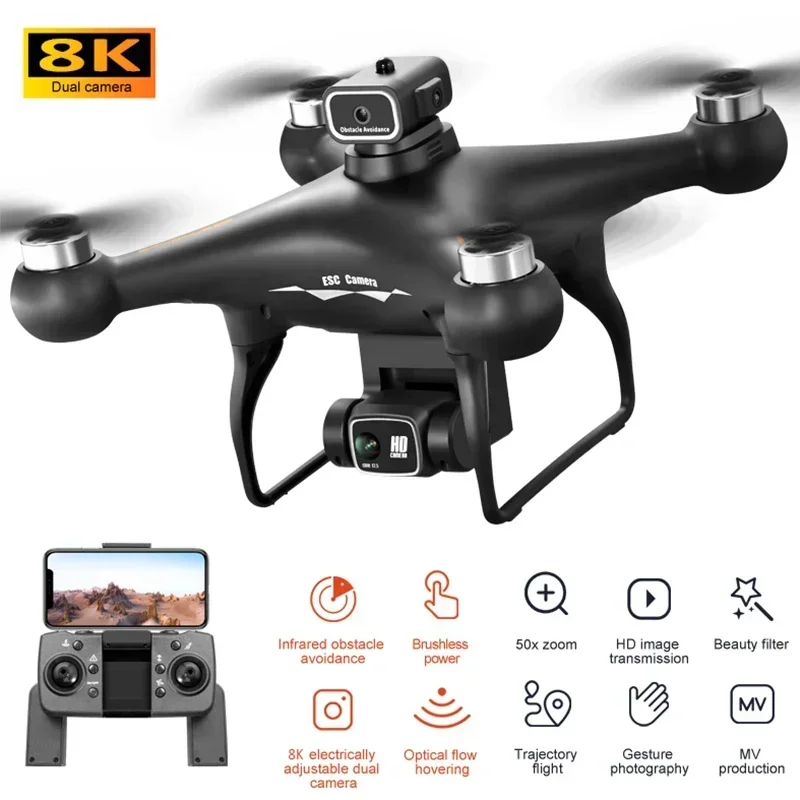 

New Professional 8K WIFI FPV Camera GPS 360° Obstacle Avoidance Brushless Motor RC Quadcopter Mini Dron Toy S116 MAX Drone