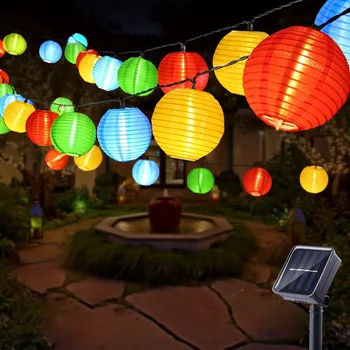 LED Solar Lantern String Lights – Outdoor Decorative Garland 1