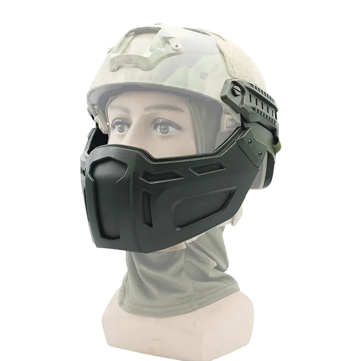 Tactical FAST Helmet Half Face Mask - Installation