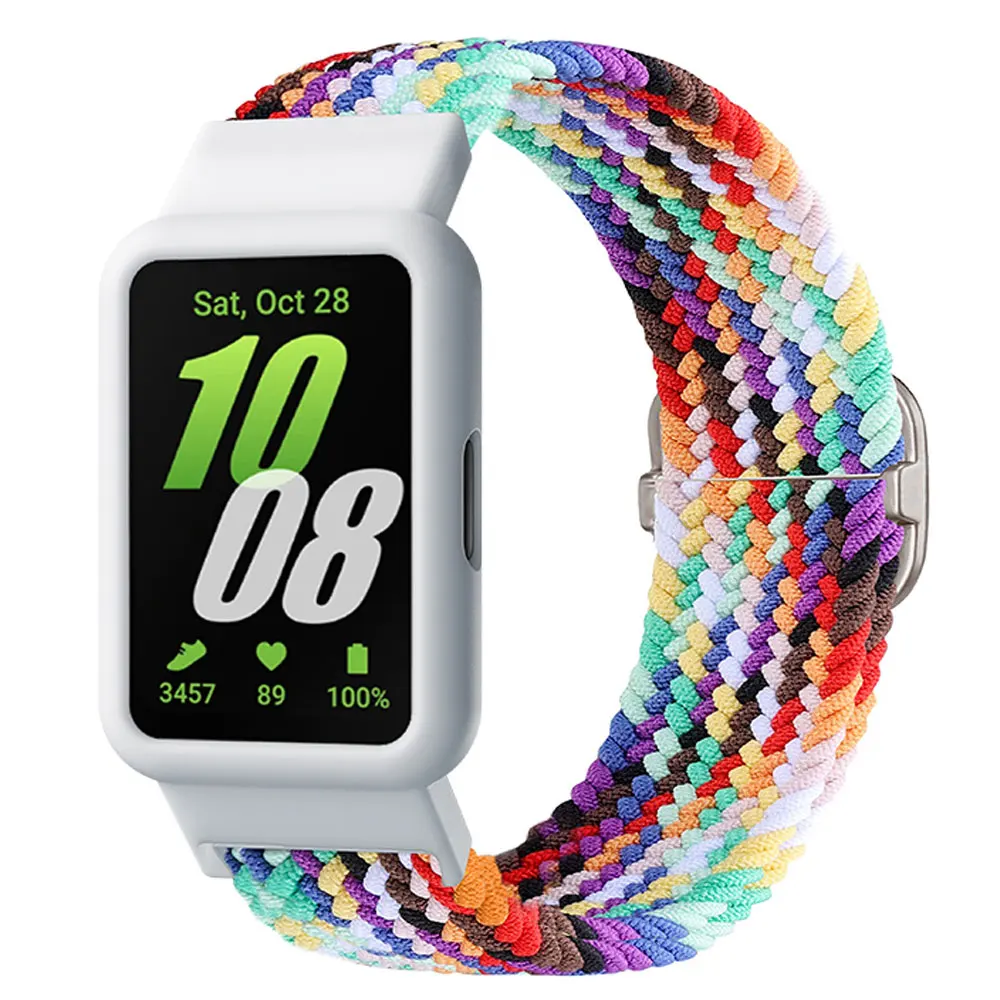 Adjustable Nylon Loop Sport Strap and Protective Case for Fitness Tracker Watch