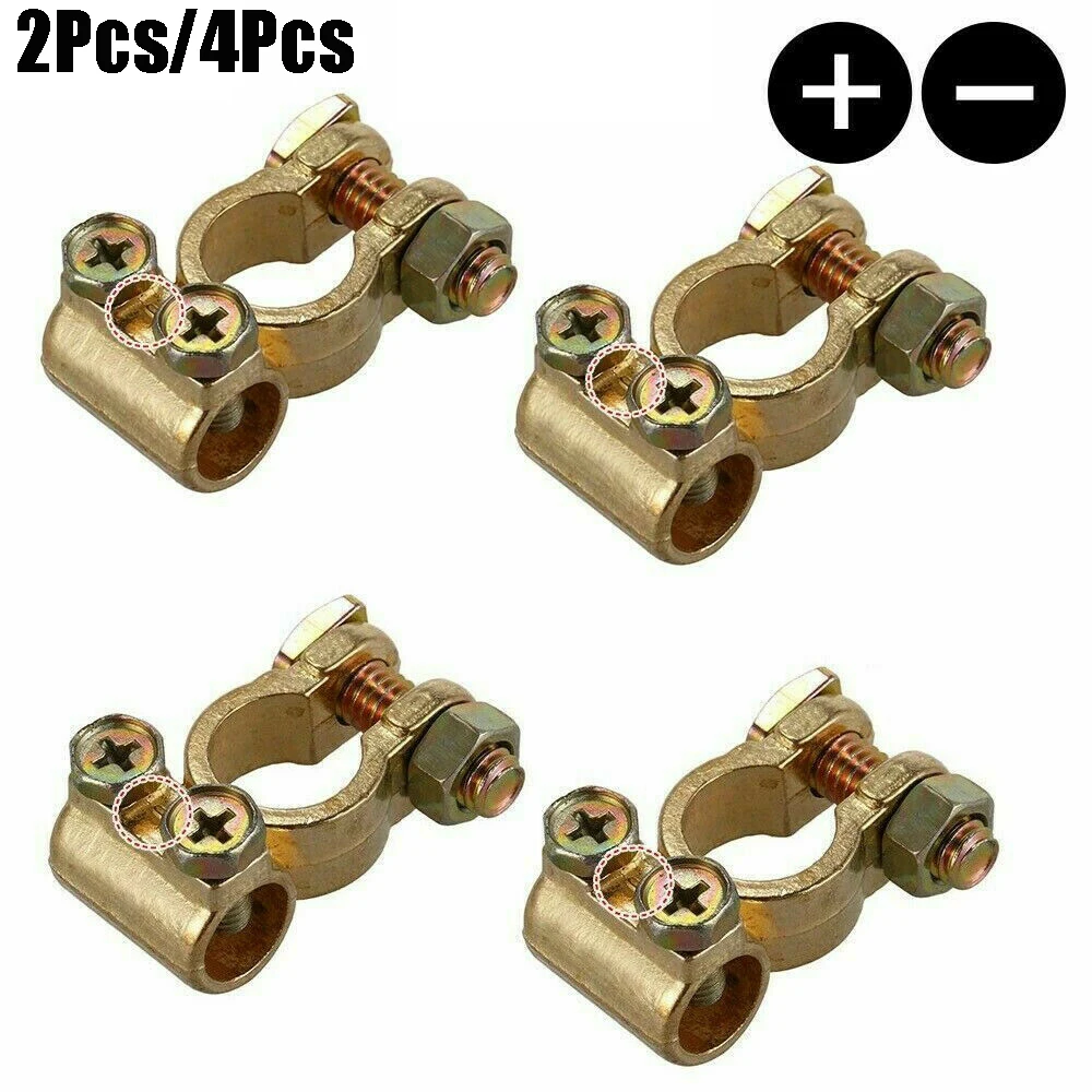 Terminales de batería de coche, Terminal de Cable Bornes de batería 12V para coche, furgoneta y caravana, 2/4 piezas - AliExpress