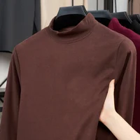 New Autumn/Winter Men's Mock Neck Sweaters Long Sleeve Turtleneck Pullover Sweater Winter Warm Stripes Basic Knit Cold Blouse