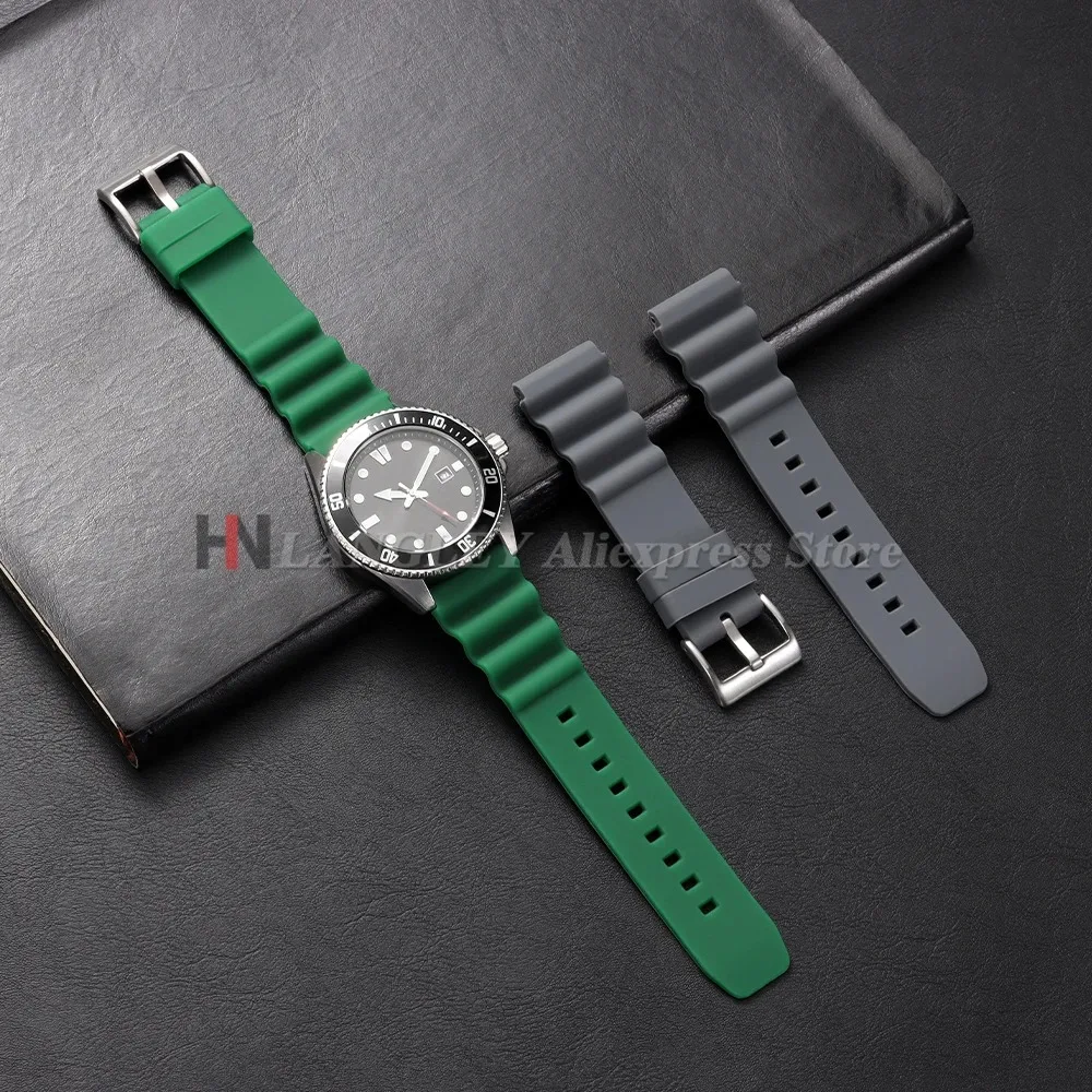 Unisex Sport Waterproof Silicone Watch Strap with Pin Buckle