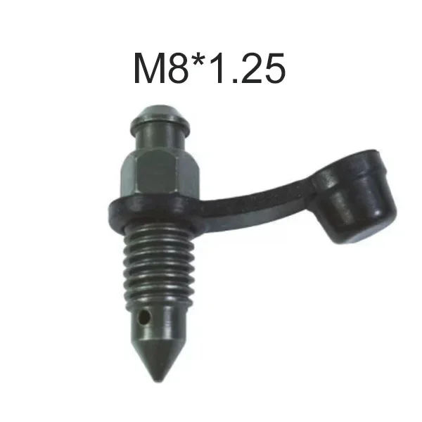 Motorcycle Brake Pump Calipers Exhaust Bleed Screw M8 M10 1.25 1.0 Picth with Rubber Dust Cap for Moped Scooter