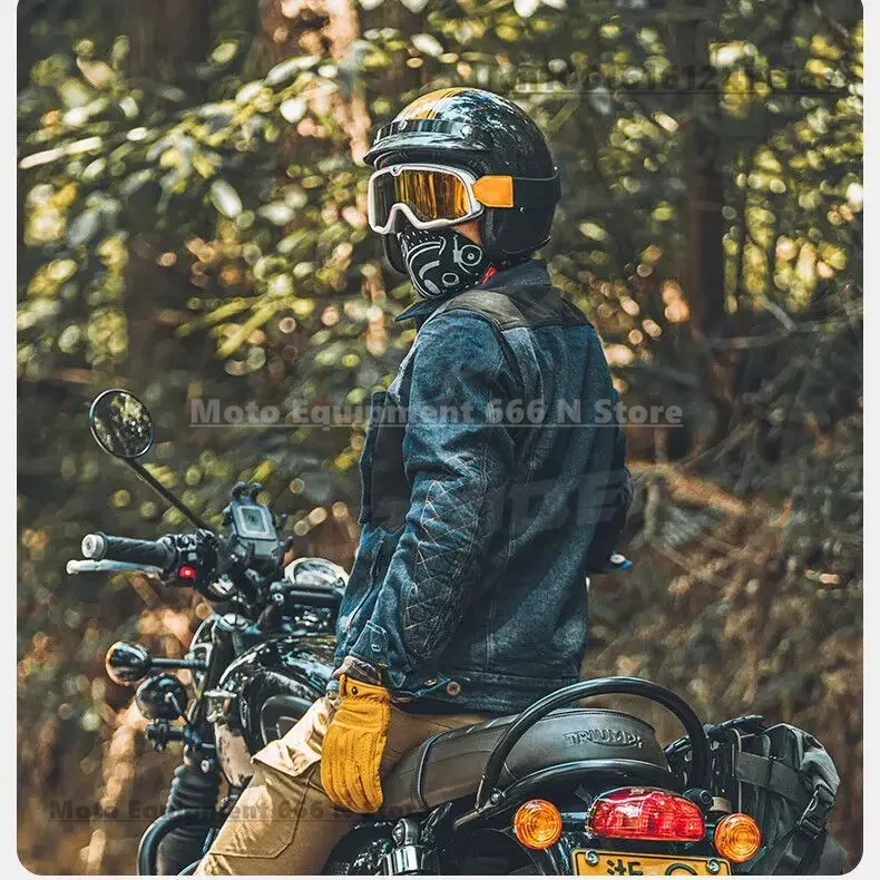 레트로 오토바이 청바지 자켓 망 모토 크로스 오토바이 갑옷 CE 보호 장비 자전거 스케이트 보드 모토 바이크 의류