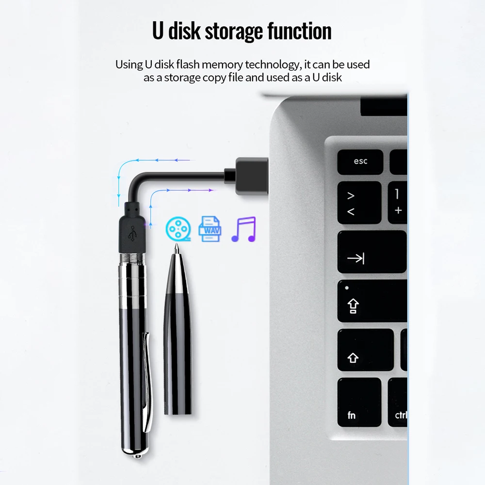 Digital Voice Recorder Pen Mini Professional Activated Pen Audio Recorder Rechargeable Sound Dictaphone Long Time Record Device