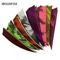 50pcs 4 Inch Left Wings Turkey Feathers Arrow Fletching Camo Color Archery Hunting Arrow Accessories Shield Cut 1
