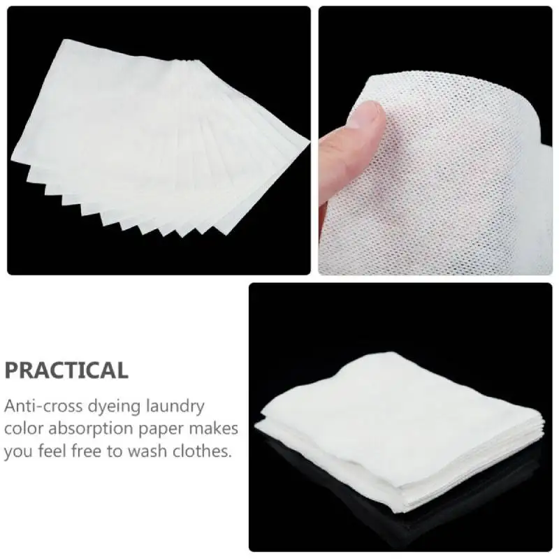 200pc Colour Catcher Sheet Proof Color Absorption Anti Cloth Dyed Leaves Laundry Color Run Remove In Washing Machine