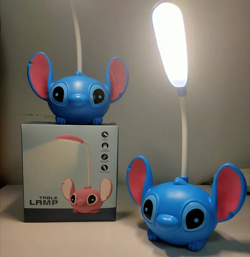 Disney Stitch Anime Figure LED Desk Lamp with Pencil sharpener