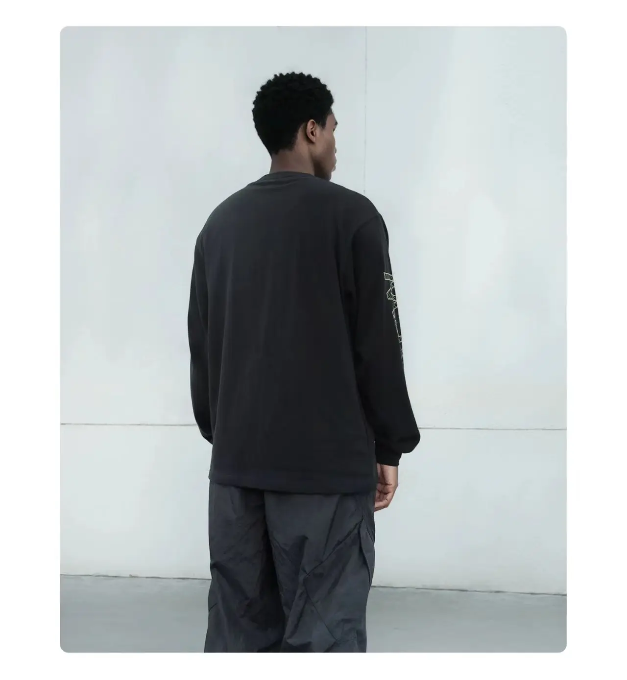 Whyworks 25aw Tech Print High-Density Combed Cotton Basic Longlseeve casual