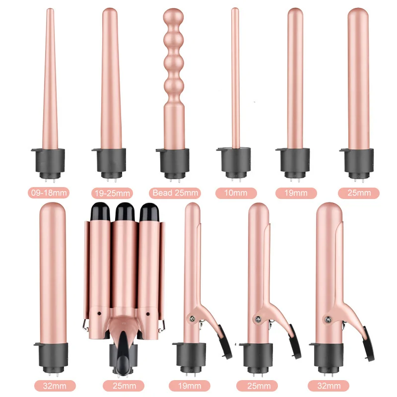 Description Picture 2 of itemprofessional Hair Curler Hair Curling Iron Ceramic Styling Tool, Electric 5 in 1 Hair waver Pear Flower ConeRoller Curling Wand