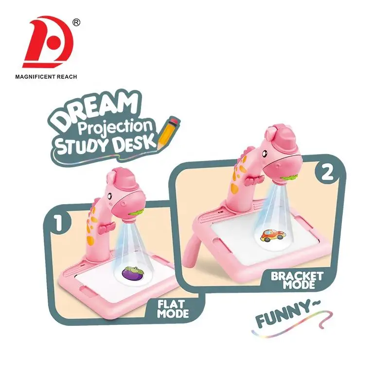 Cartoon LCD Writing Tablet Board Children Dream Writing Tablet Typing Board Zeichenbr Tablet Sketch Projector Kids Drawing 5