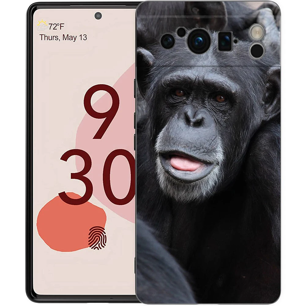 Luxurious Black Soft TPU Monkey Phone Case Cover