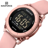 NAVIFORCE Comfortable Silicone Woman watch Waterproof LCD Display Clock Ladies Fashion Sport Electronic Wristwatches Reloj Mujer