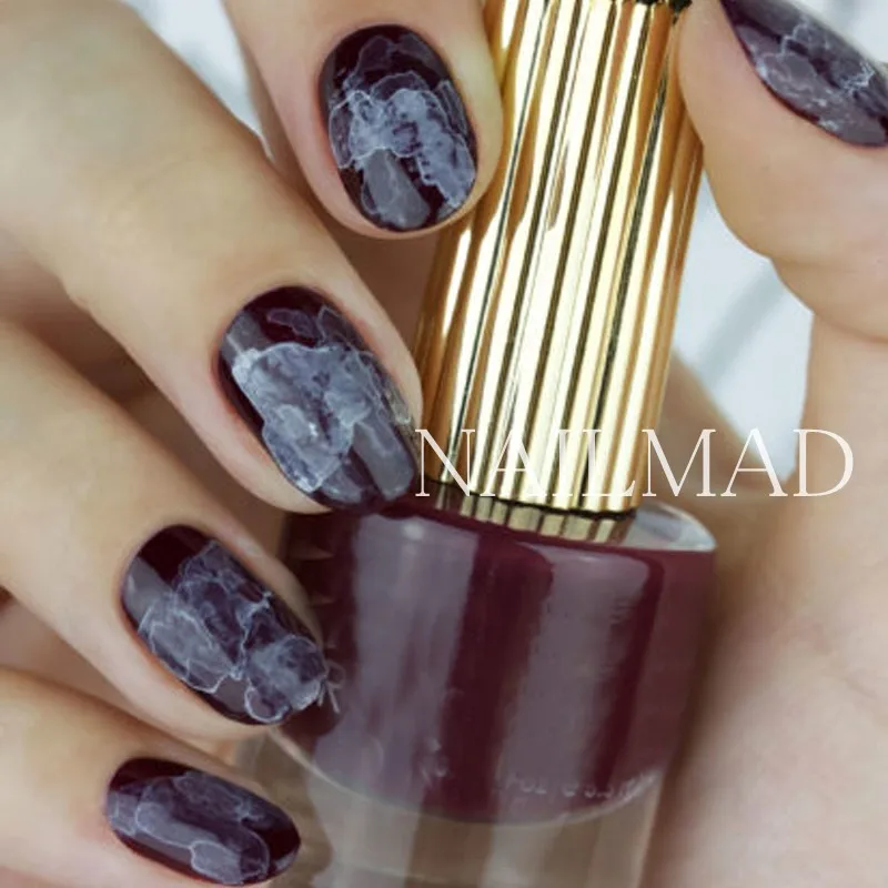 1 Sheet Smoke 3D Nail Art Stickers Colorful Sumdge Nail Stickers Decals Adhesive Sticker Tattoo Slides