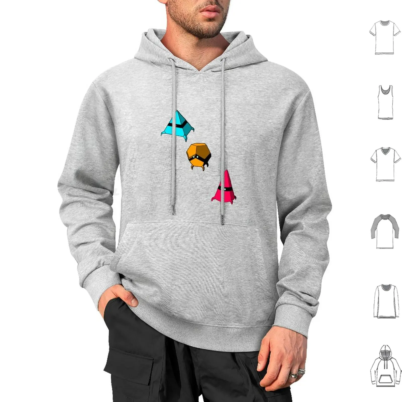 

One One'S Other Shaped Cousins Hoodies Long Sleeve One One One Ones Cousin Colourful Cartoon Fan Art Infinity Train