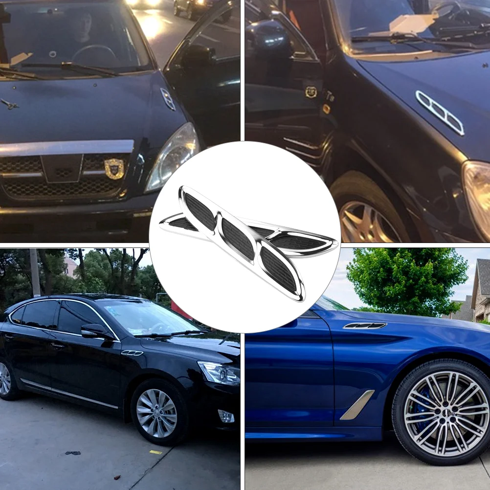 자동차 사이드 스쿠프 스티커 후드 커버, 자동차 벤트 스티커 데칼, 자동차 공기 흐름, 자동 흡기 개조 바디
