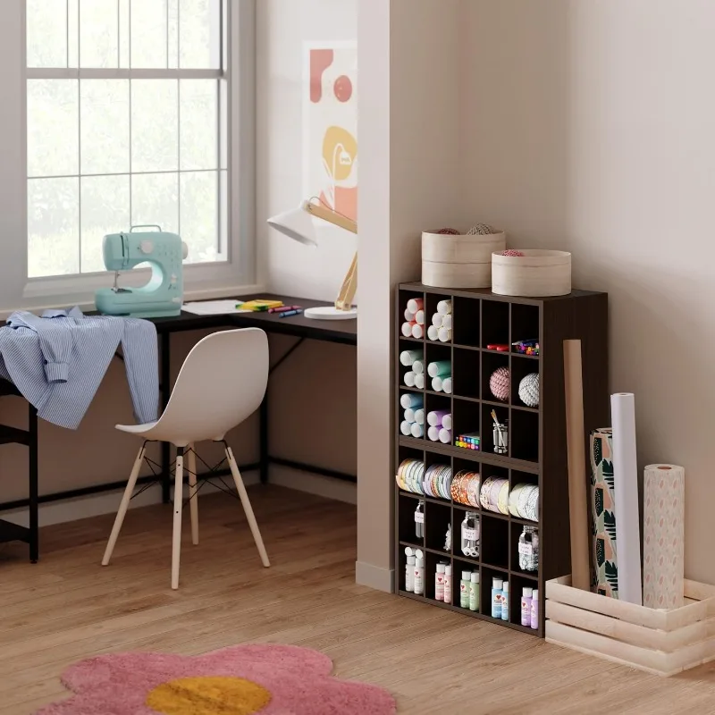 15 Cube Stackable Storage Organizer for Shoes, Bags, Crafts, Hobbies with Wood Shelves, for Closet, Entryway or Mudroom 6
