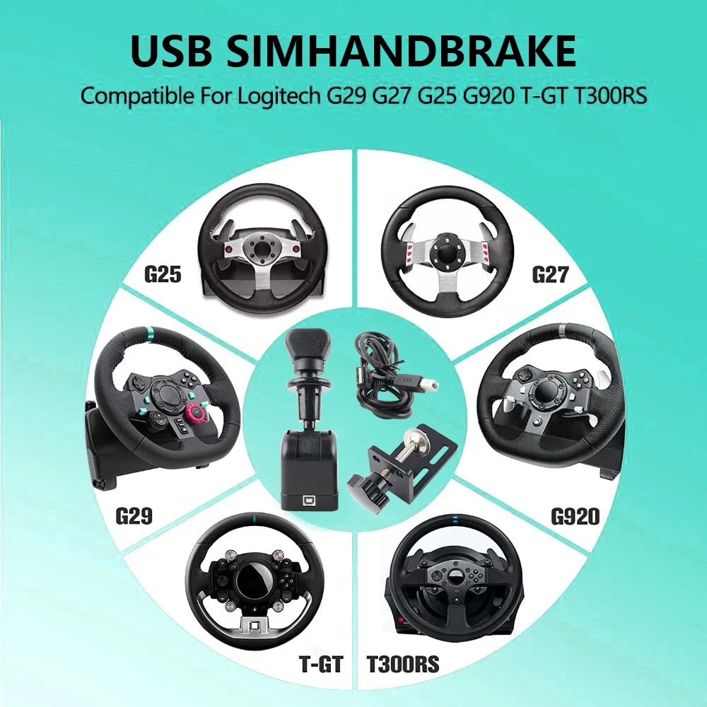 Racing Handbrake USB SIM For ETS2 European American Simracing Games For Logitech G27 G29 G923 PC