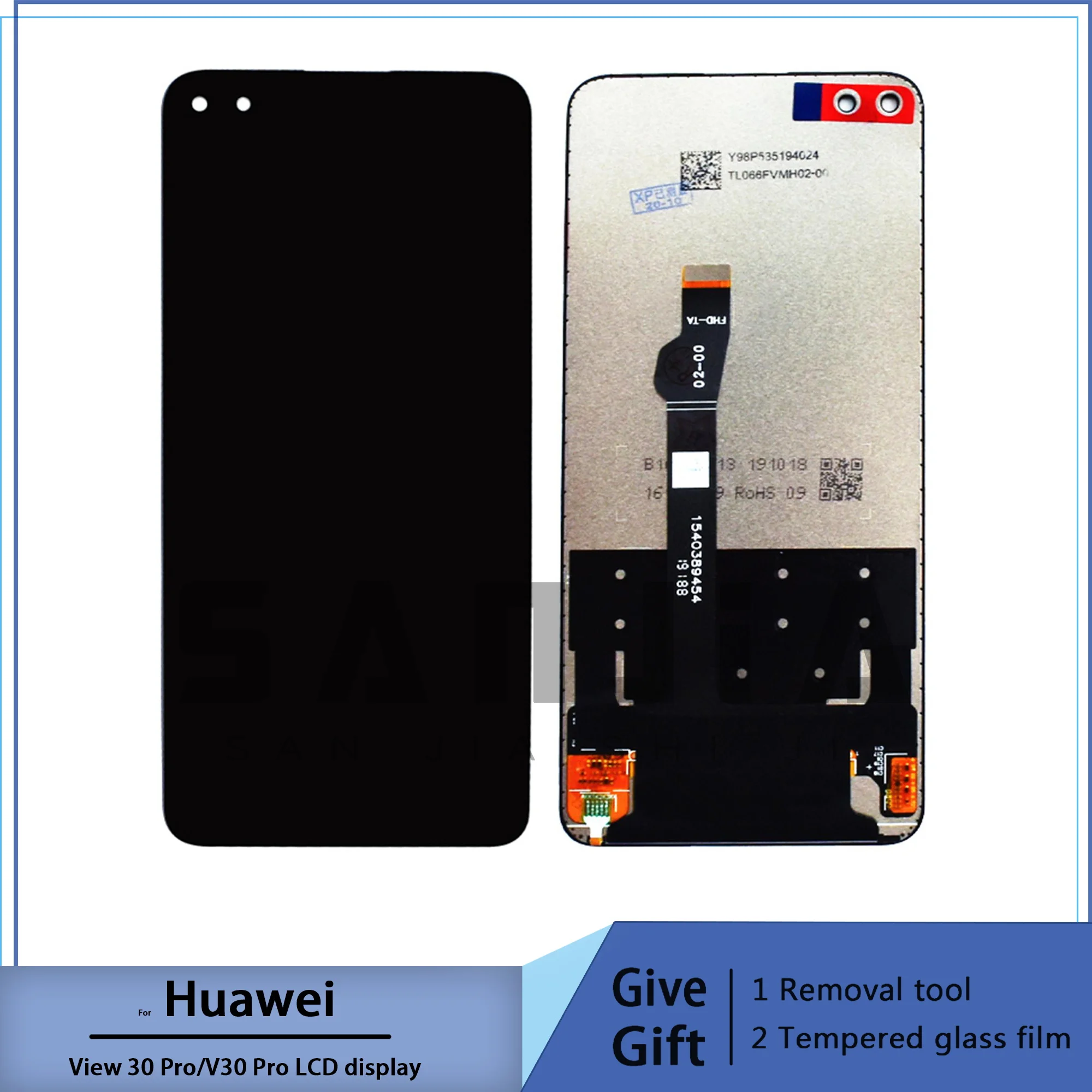 

6.57 inch for huawei honor view 30 lcd display honor view 30v 30 touch screen digitizer assembly parts + frame