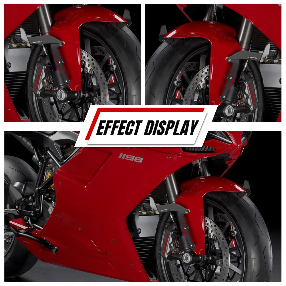 Motorcycle Front fender fixed Wing adjustable Aerodynamic Winglets splash guard For DUCATI 848 1098 1198 EVO S/R 2007-2013