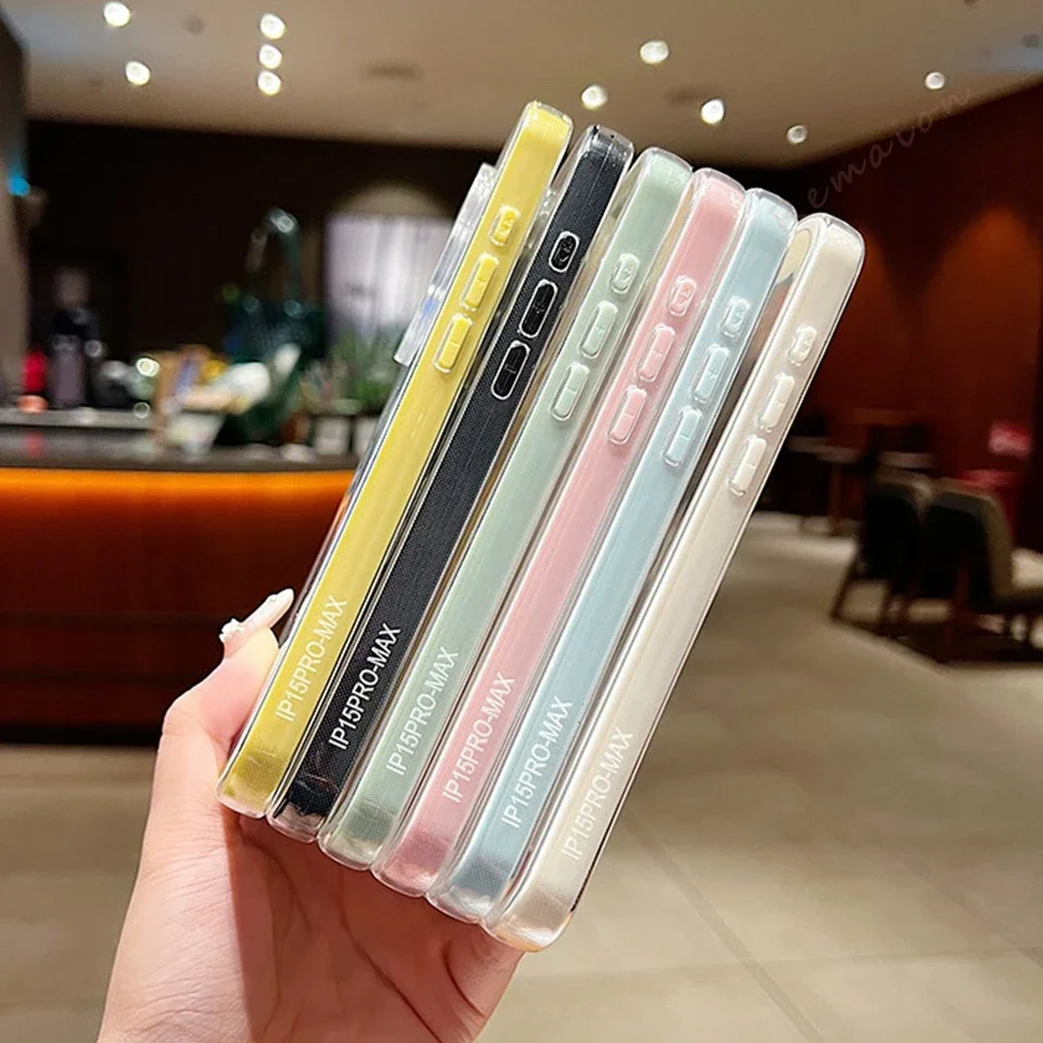 Magnetic Transparent Shockproof Wrist Strap Phone Case with Magsafe Charging Compatibility