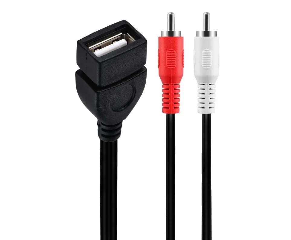USB 2.0 A Maschio Femmina Presa A 2 RCA 2RCA Maschio Connettore Convertore Audio Video Cavo Di Prolunga Cavo Adattatore 1.5M/5 Ft Q1 - Foto 8