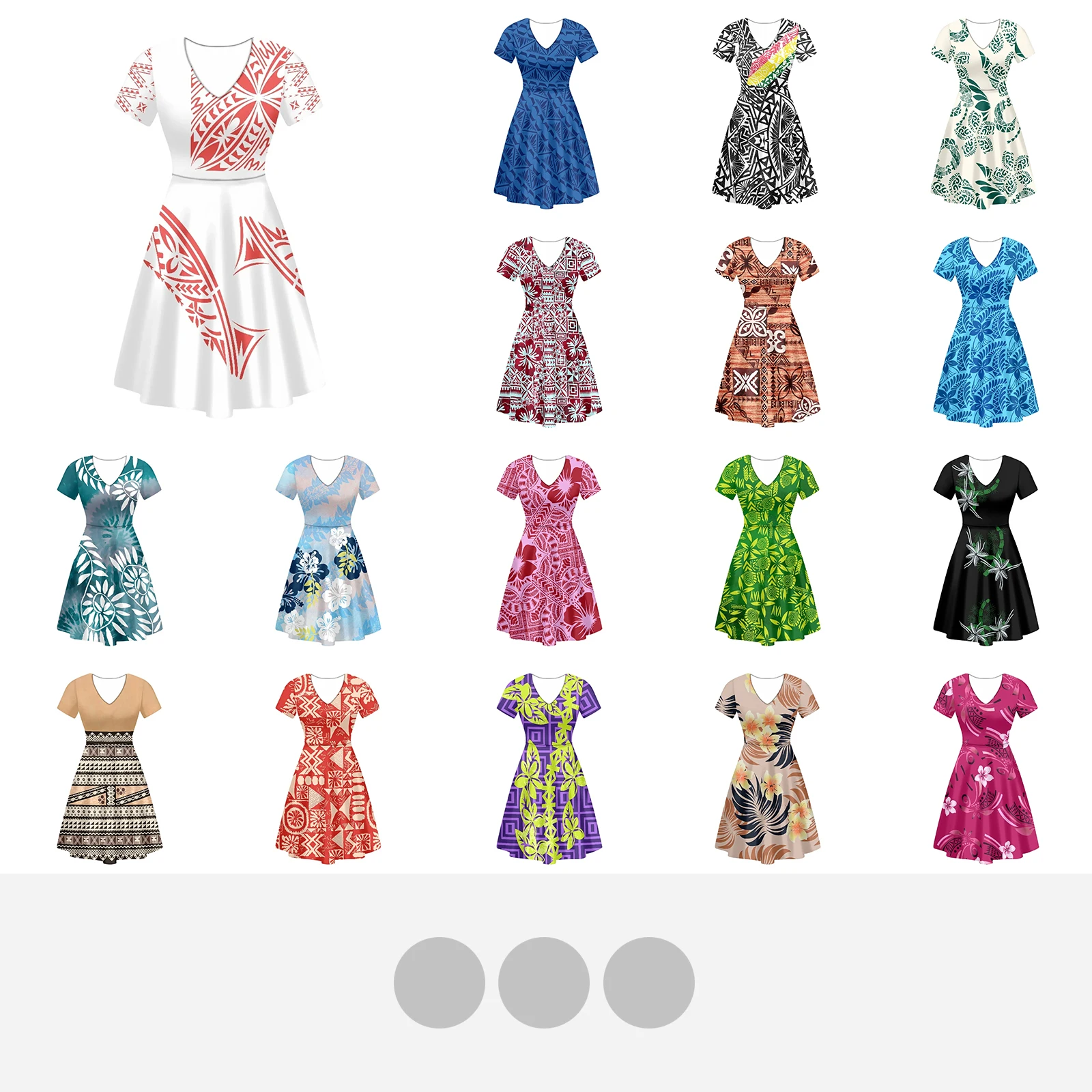 

Женское сексуальное пляжное платье с V-образным вырезом, полинезийский этнический Гавайский, понпей тотем, с принтом татуировок, с коротким рукавом, сарафан с запахом