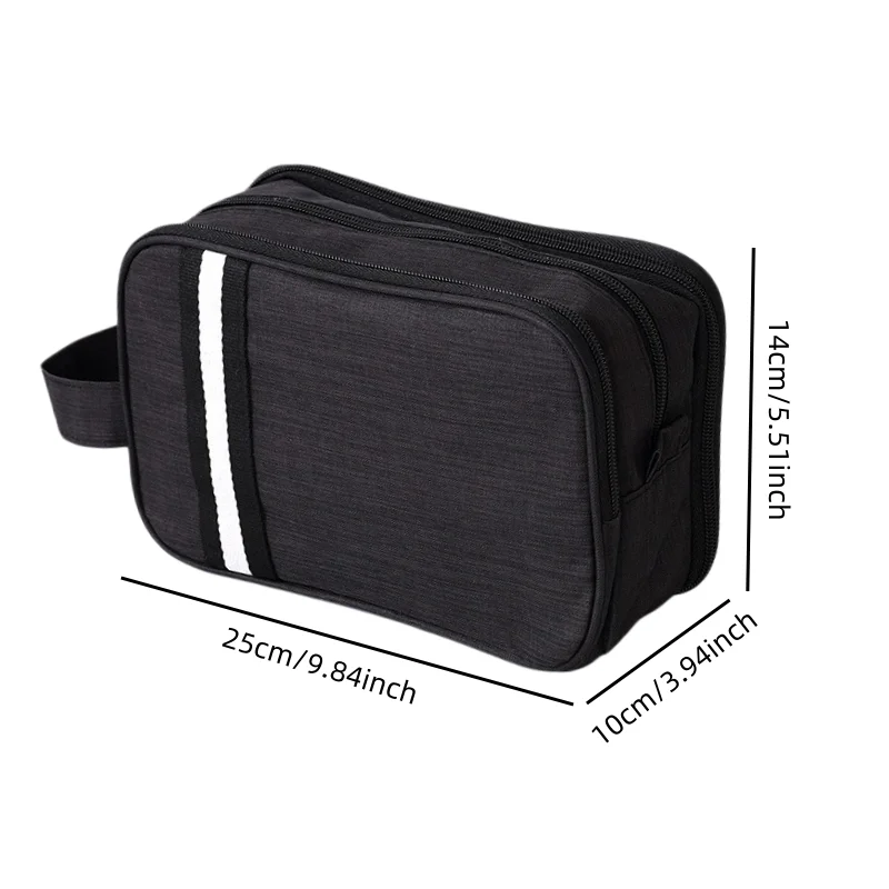 Versatile Travel Toiletry and Shaving Organizer with Three Compartments