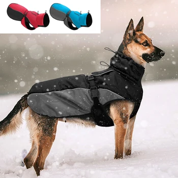 Waterproof Warm Reflective Large Dog Raincoat