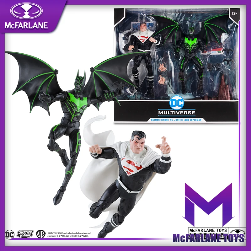 

McFarlane Toys BATMAN BEYOND VS. JUSTICE LORD SUPERMAN 2PK DC Multiverse 7-inch Movable Figure Figures Collectible Gift Series