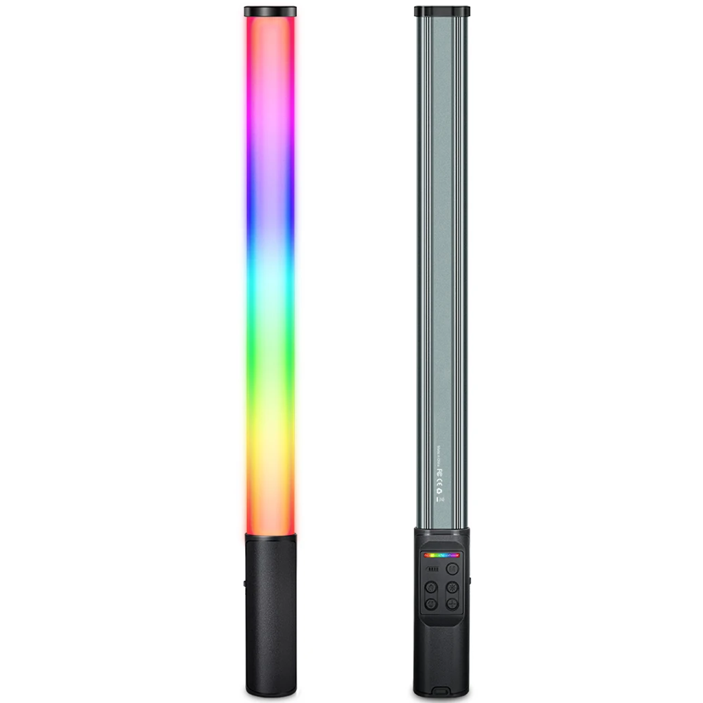 W150RGB 핸드헬드 RGB 라이트 튜브 LED 비디오 라이트 지팡이, 2500-9000K 밝기 조절 필 라이트, 브이로그 라이브 스트리밍 인물 사진