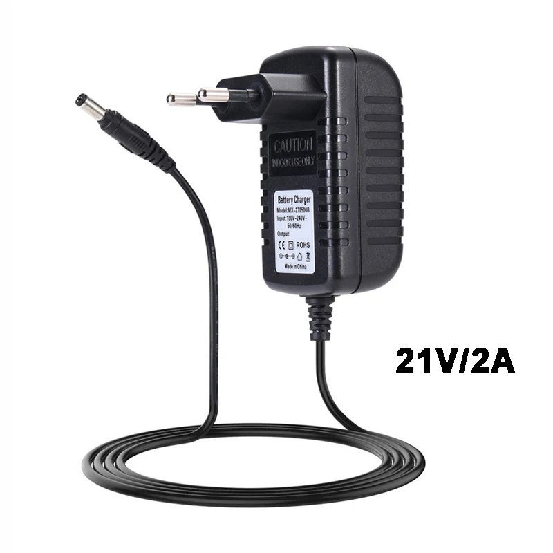 21V 2A 18650 Lithium Battery Charger 18V Li-ion Polymer Smart Pack DC5.5mm x 2.1mm EU/US/UK/AU |