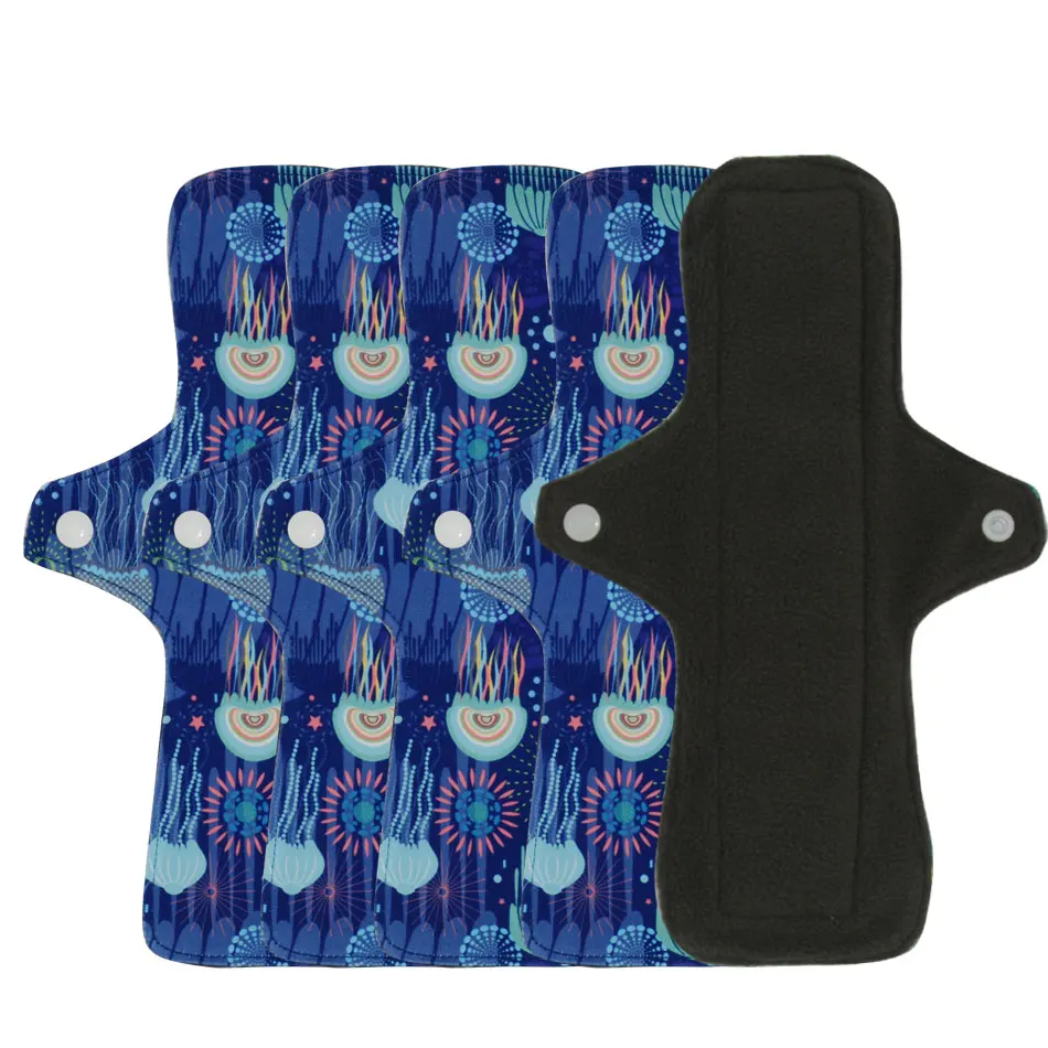 MiaBaby 5Pcs Polar Fleece Pads Reusable Pads Sanitary Washable Panity Liner Mama maternity Menstrual