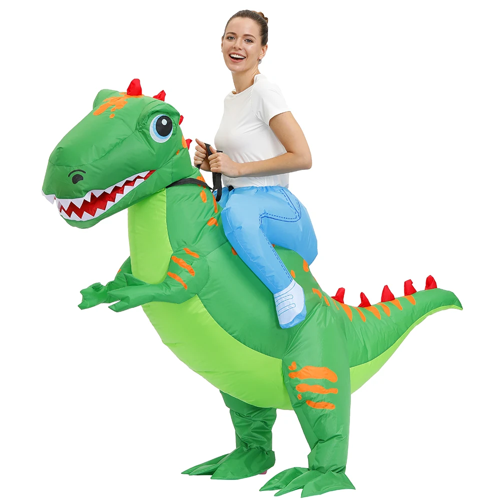 

Adult Kids Dinosaur Inflatable Costumes Halloween Party Cosplay Funny Anime Costume Half Body Dino Suit Dress Deguisement Garcon