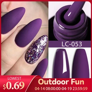 Image for LILYCUTE Pink Purple Color Gel Nail Polish Spring  