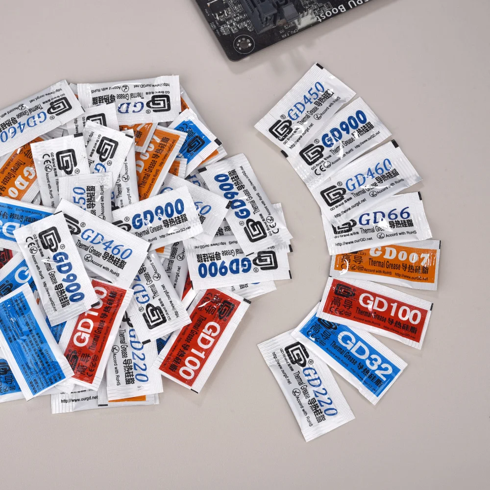 Description Picture 5 of item50pcs Thermal Conductive Grease Paste Silicone Plaster Heat Sink Compound For Cpu Computer GD900 Heat-Dissipating Silicone Paste