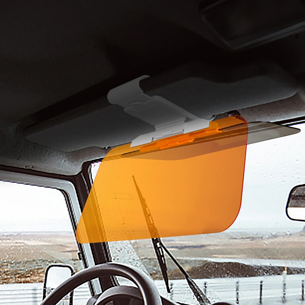 Car Sun Visor Goggle 2 In 1 Rotatable Antiuv Antidazzle Universal Day