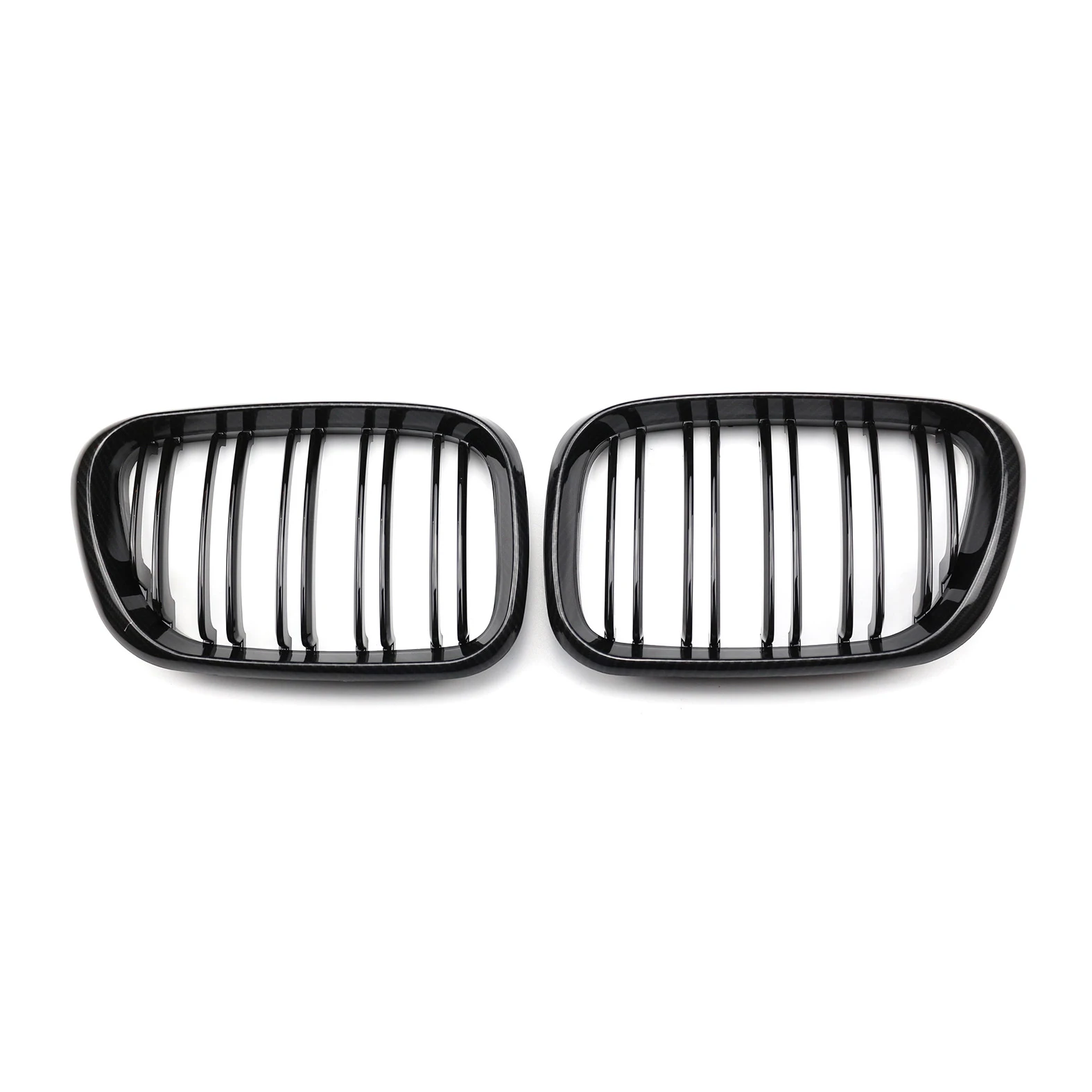 

Car Front Bumper Front Kidney Hood Grille Grilles For-BMW E53 X5 1999-2003 ABS Auto Racing Grill Carbon Fiber Dual Slat