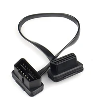 30/60/100CM Flat+Thin As Noodle 16 Pin Socket OBD OBDII 16Pin Male To Female Car Scanner OBD2 Extension Cable Connector - Image 4