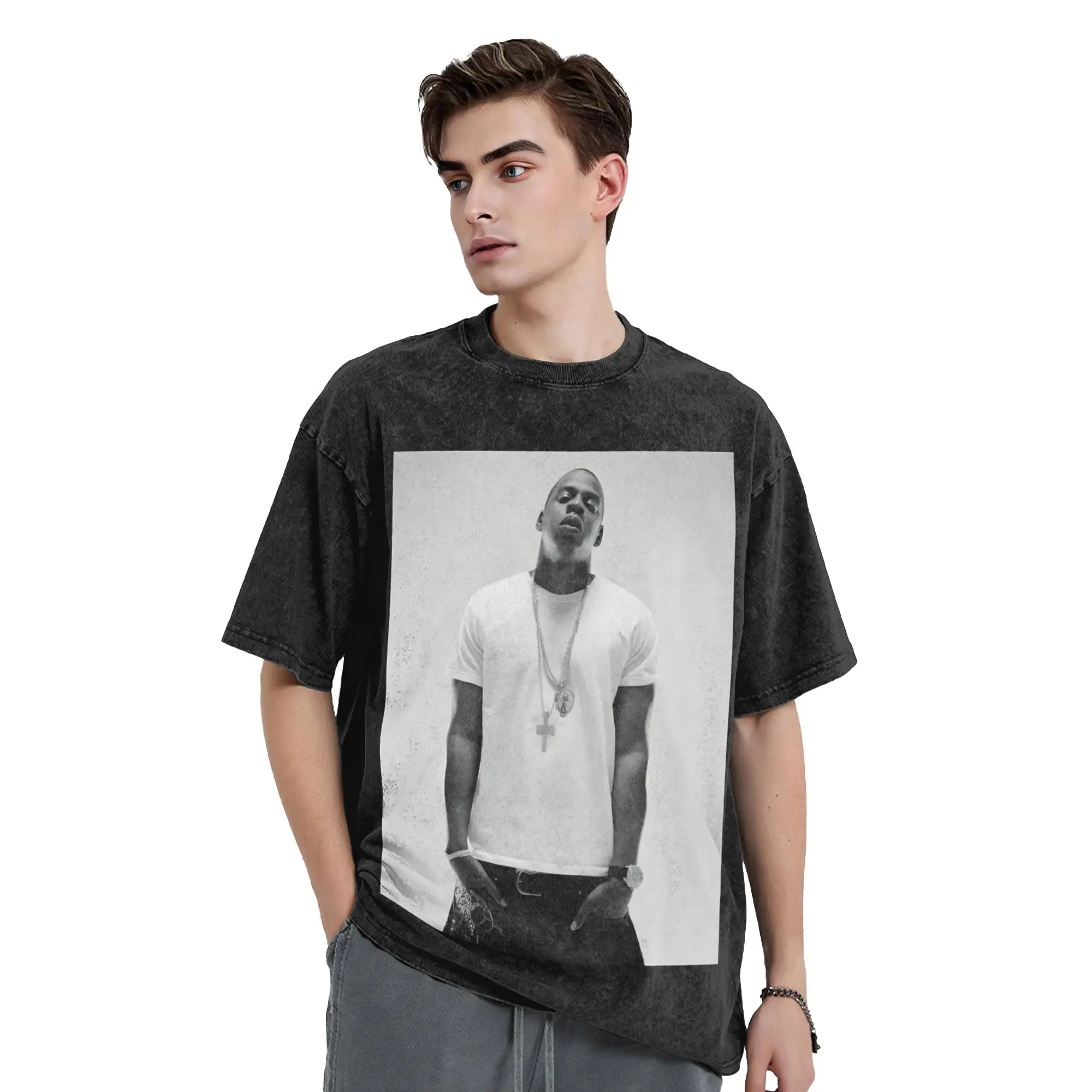 Men's Vintage Washed Cotton T-Shirt - Fashionable Summer Loose-Fit Tee Gift Idea