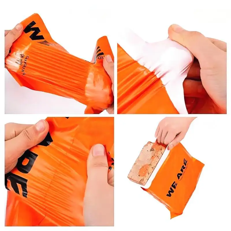 Orange Envelope Courier Shipping Packaging Bags Poly Mailer Bag Storage Bag Self Adhesive Seal Plastic Packaging Pouch 50Pcs