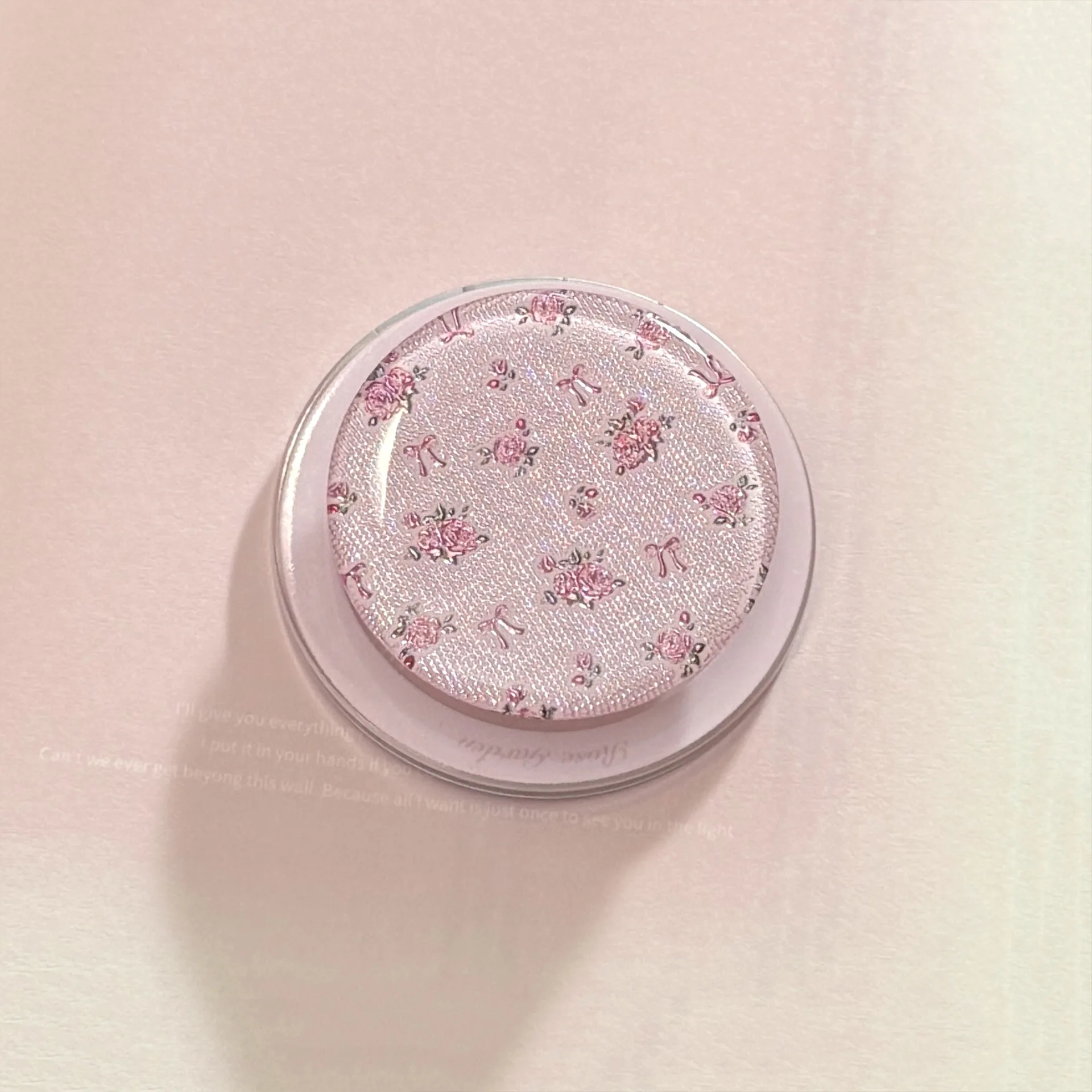 Korean Pink Flowers Pattern Magnetic Phone Case - Plating Shockproof Hard Cover