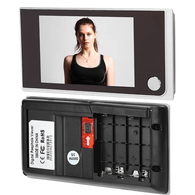 120 Degree Peephole Viewer 3.5" Digital LCD 120 Degree Peephole Viewer Photo Visual Electronic  Digital Doorbell Peephole 5
