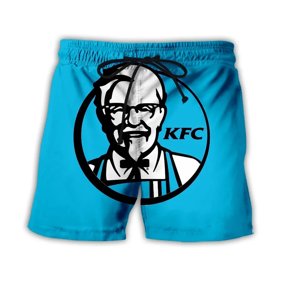 New Summer 3D Print KFC Beach Causal Clothing Fashion Men Women Shorts Plus Size S-7XL Streetwear Kids Pants Cargo  Tiki
