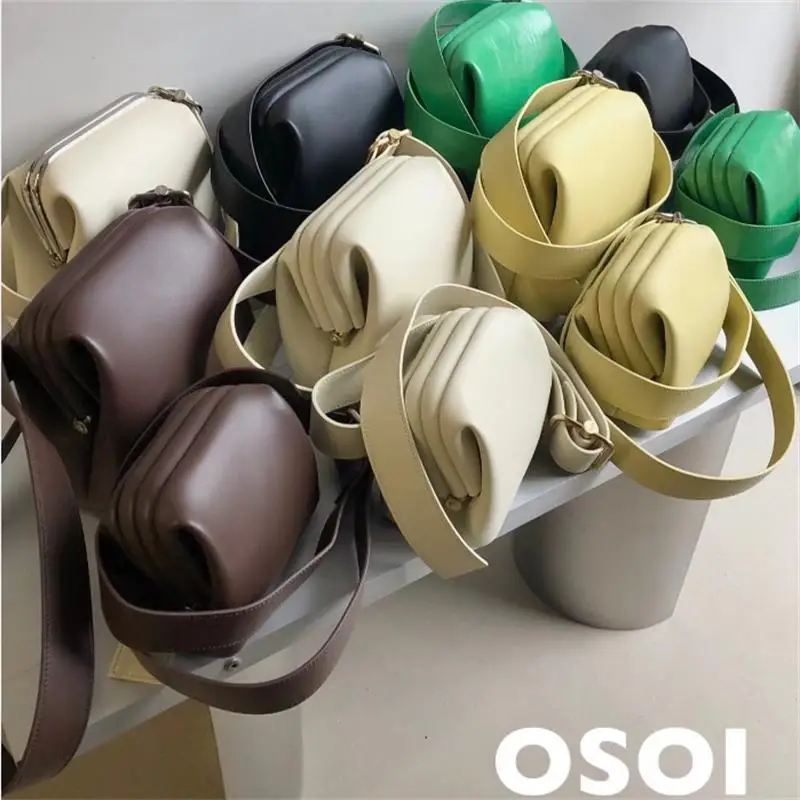 Korean osoi bag armpit handheld osoi bag genuine leather niche brand osoi steamed bun bag