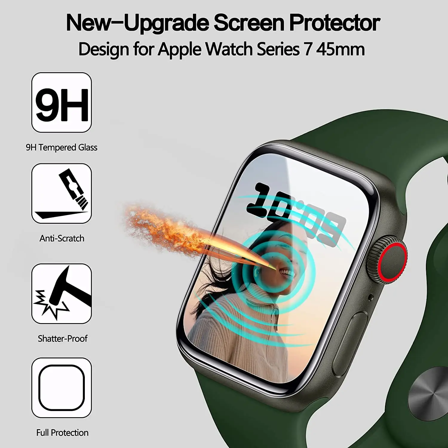 Protector de pantalla transparente, película protectora de hidrogel para Apple Watch 8, 7, SE, 5, 4, 6, 9, serie IWatch, 45MM, 41MM, 44MM, 40MM, 42MM, 38MM