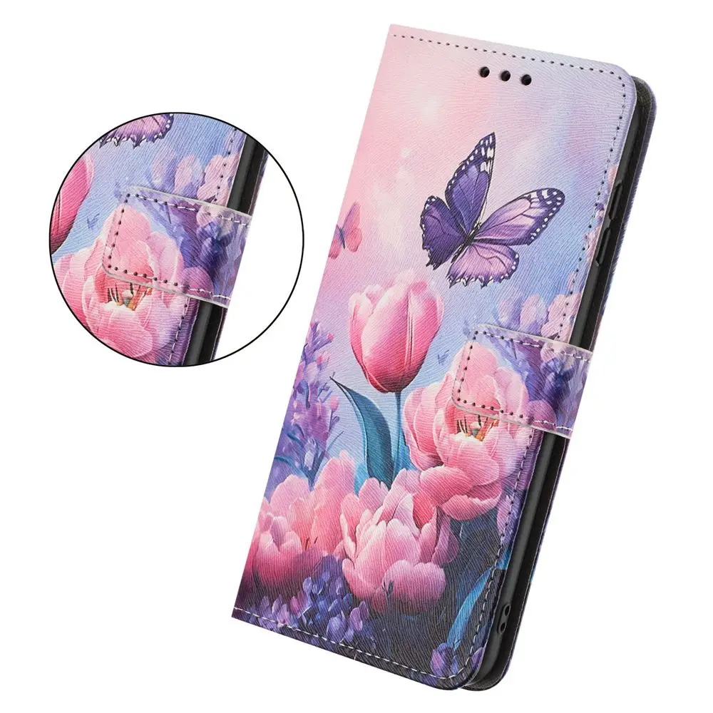 Butterfly Leather Flip Phone Case - Elegant and Durable Back Cover Design