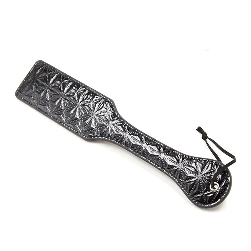 1pc Diamond Pattern Flog Spank Paddle Horse Whip Beat Submissive for Horse Training Crop Leather Spanking Paddle 5
