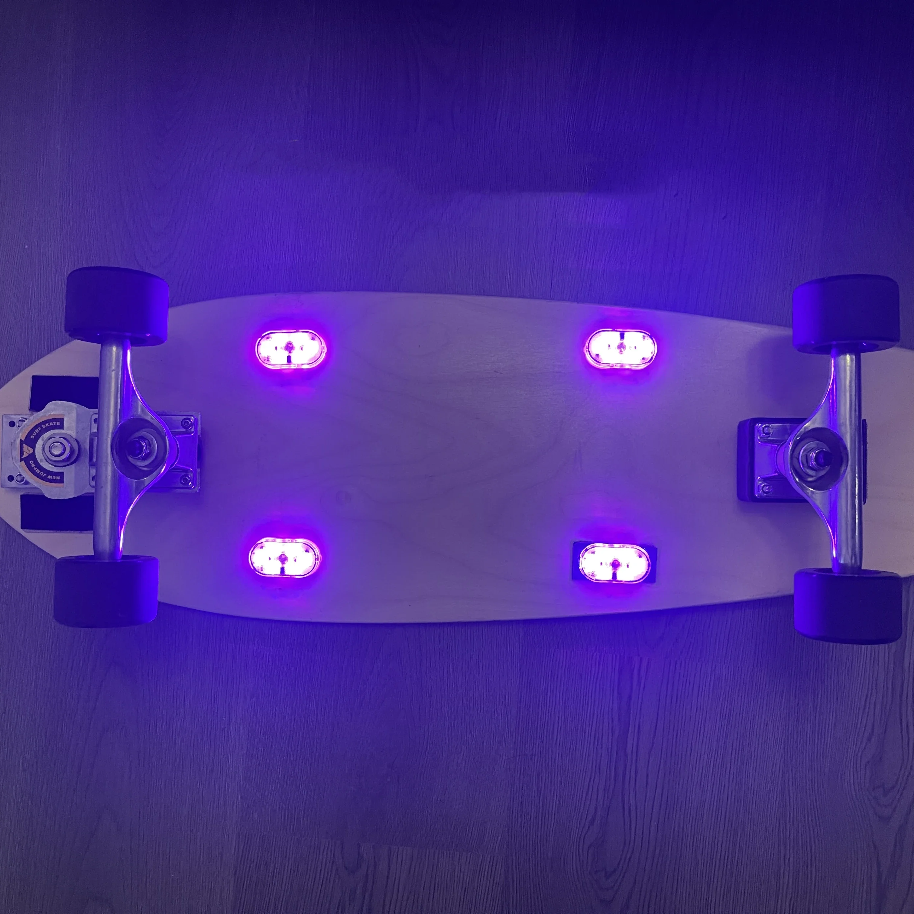 2/4PCS Skateboard Lights Longboard Fluorescent LED Flash Night Glowing USB Rechargable Scooter Board Underglow Lamp Decors image_3